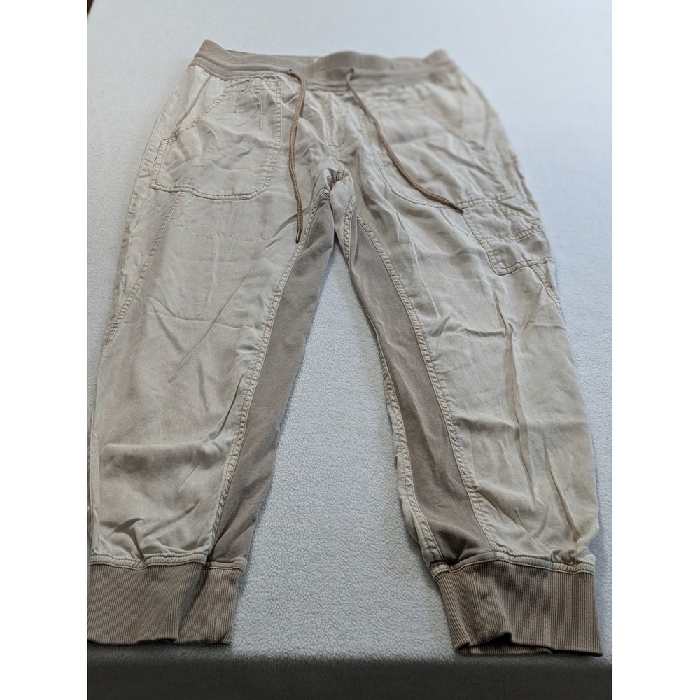 Anthropologie Jogger The Nomad High Rise‎ Tan Beige Work Pants Sz Med Brown